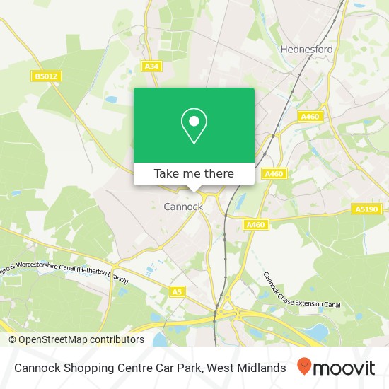 Cannock Shopping Centre Car Park map