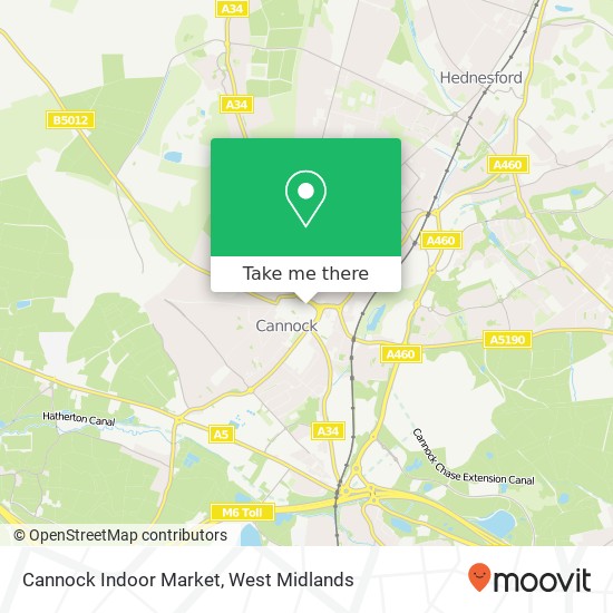 Cannock Indoor Market map