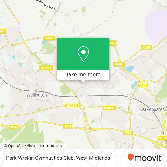 Park Wrekin Gymnastics Club map