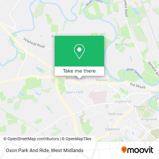 Oxon Park And Ride map