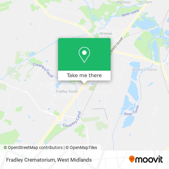 Fradley Crematorium map