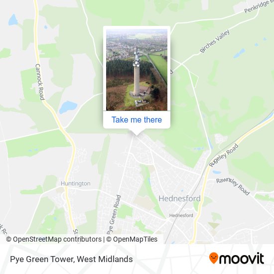 Pye Green Tower map