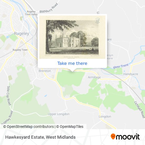 Hawkesyard Estate map