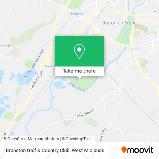 Branston Golf & Country Club map