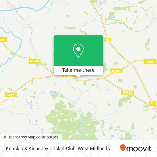 Knockin & Kinnerley Cricket Club map