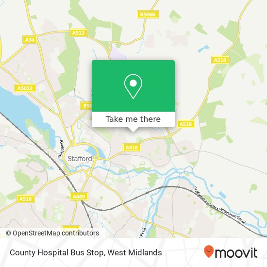 County Hospital Bus Stop map