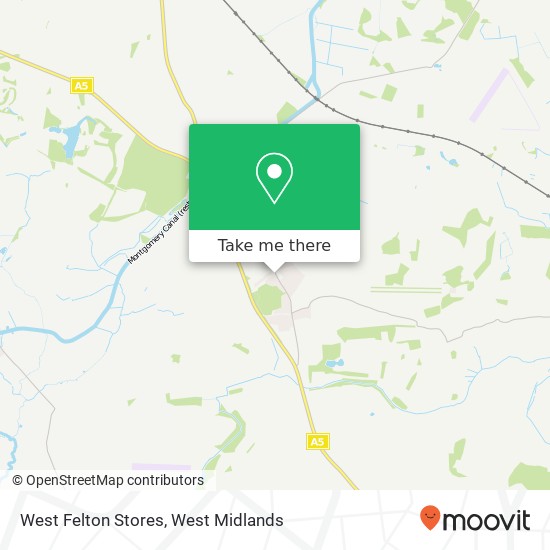 West Felton Stores map