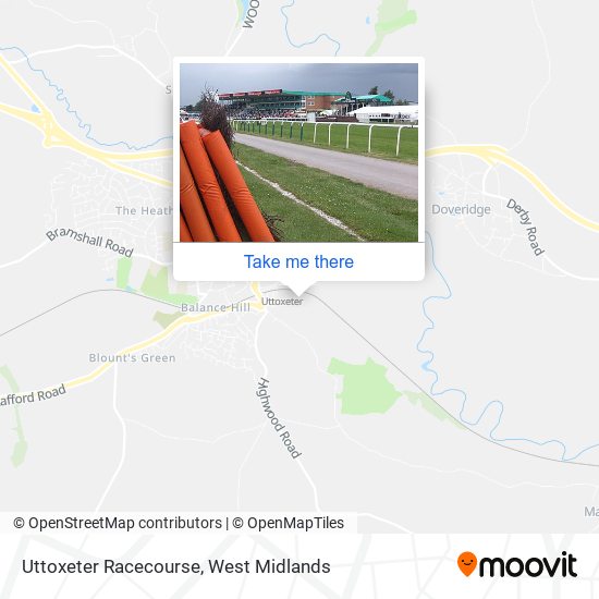 Uttoxeter Racecourse map