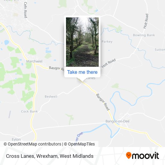 Cross Lanes, Wrexham map
