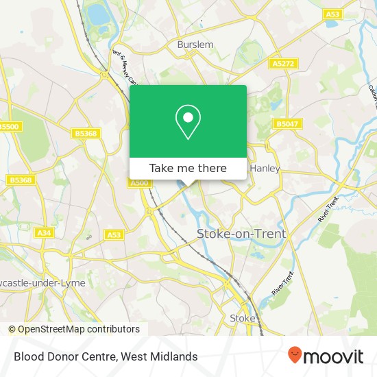 Blood Donor Centre map