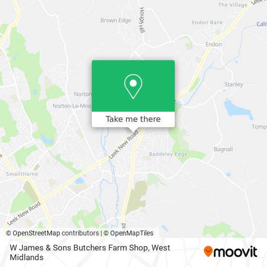 W James & Sons Butchers Farm Shop map