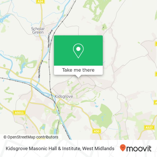 Kidsgrove Masonic Hall & Institute map