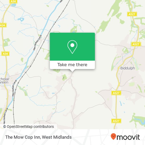 The Mow Cop Inn map