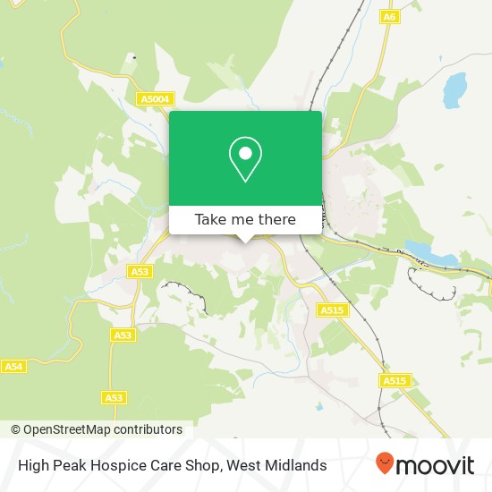 High Peak Hospice Care Shop map