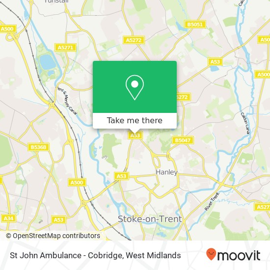 St John Ambulance - Cobridge map