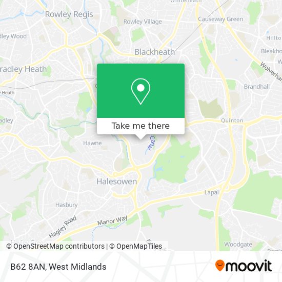 B62 8AN map