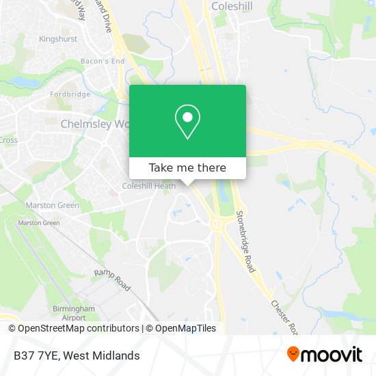 B37 7YE map