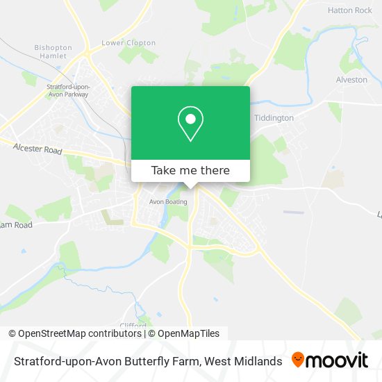 Stratford-upon-Avon Butterfly Farm map
