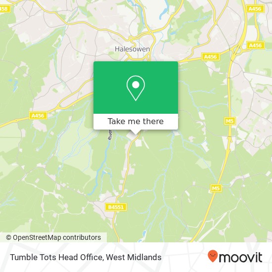 Tumble Tots Head Office map