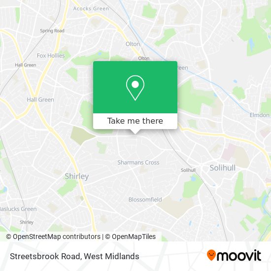 Streetsbrook Road map