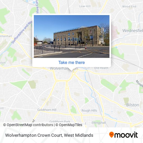 Wolverhampton Crown Court map