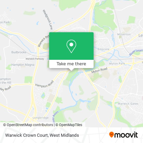 Warwick Crown Court map