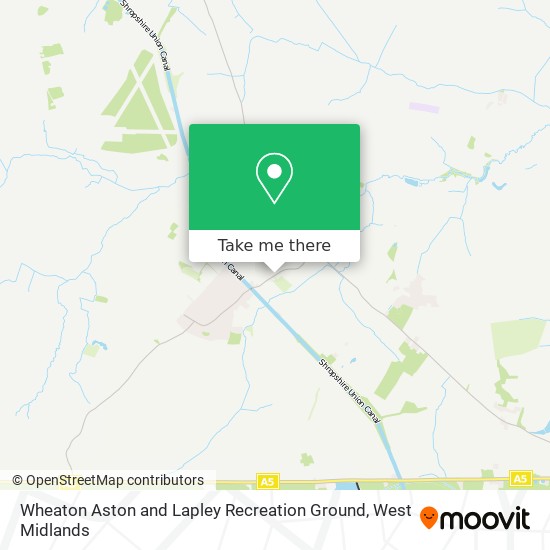 Wheaton Aston and Lapley Recreation Ground map