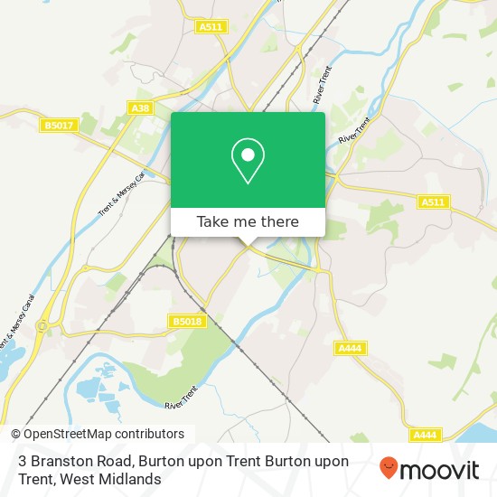 3 Branston Road, Burton upon Trent Burton upon Trent map