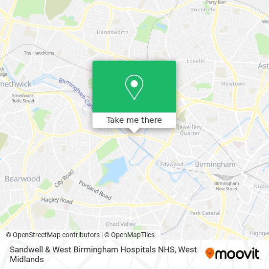 Sandwell & West Birmingham Hospitals NHS map