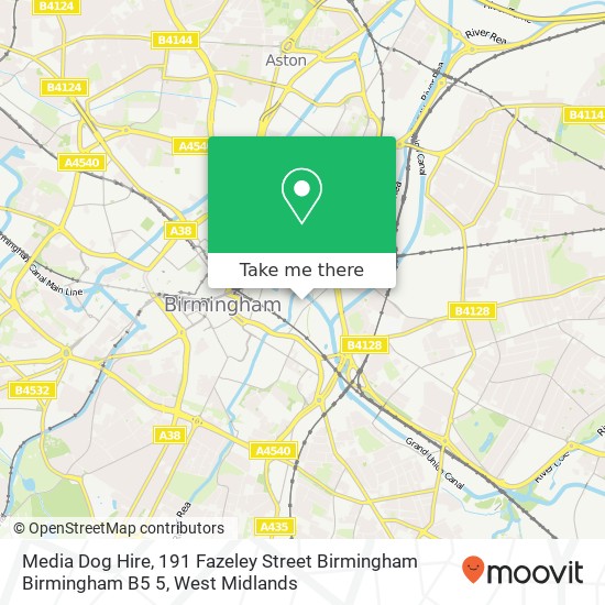 Media Dog Hire, 191 Fazeley Street Birmingham Birmingham B5 5 map