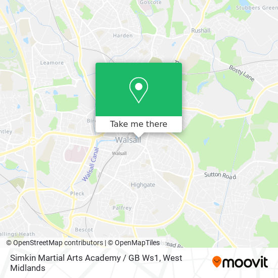 Simkin Martial Arts Academy / GB Ws1 map