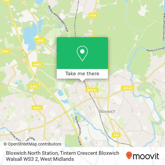 Bloxwich North Station, Tintern Crescent Bloxwich Walsall WS3 2 map