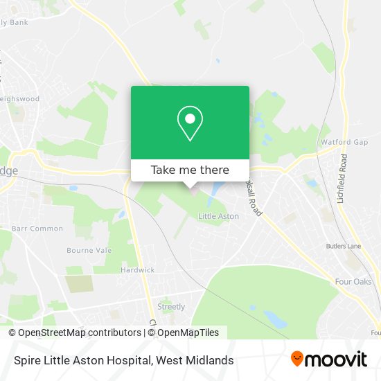 Spire Little Aston Hospital map