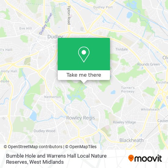 Bumble Hole and Warrens Hall Local Nature Reserves map