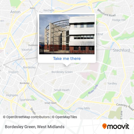 Bordesley Green map