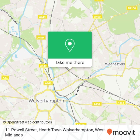 11 Powell Street, Heath Town Wolverhampton map