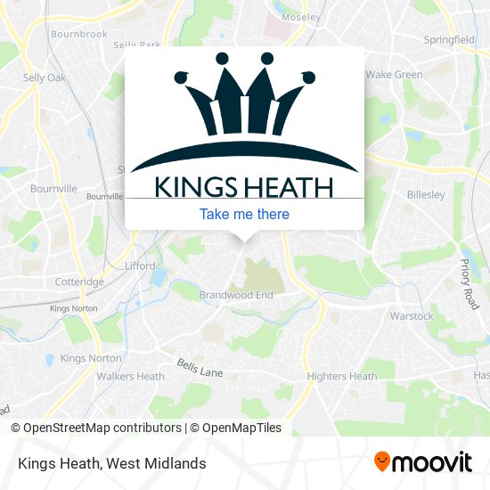 Kings Heath map