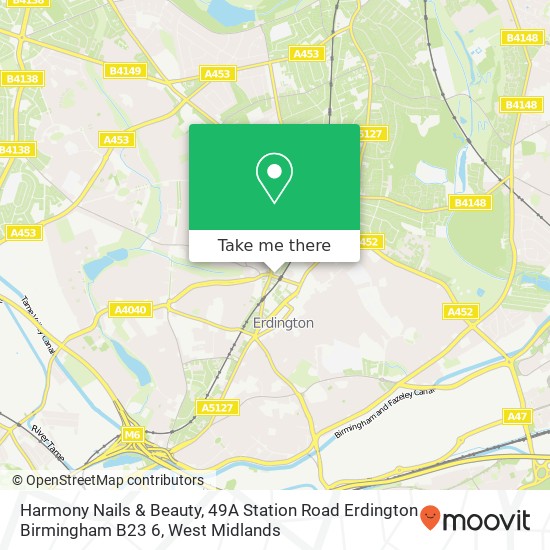 Harmony Nails & Beauty, 49A Station Road Erdington Birmingham B23 6 map