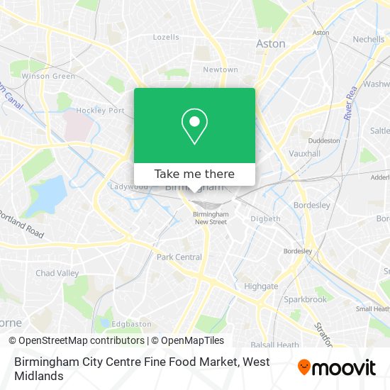 Birmingham City Centre Fine Food Market map