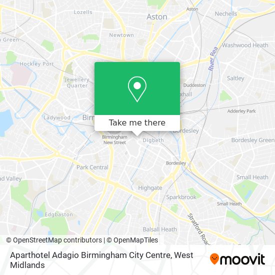 Aparthotel Adagio Birmingham City Centre map