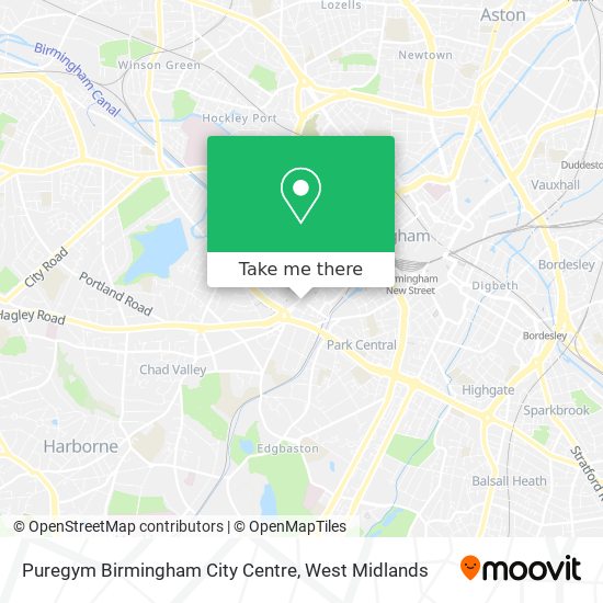 Puregym Birmingham City Centre map