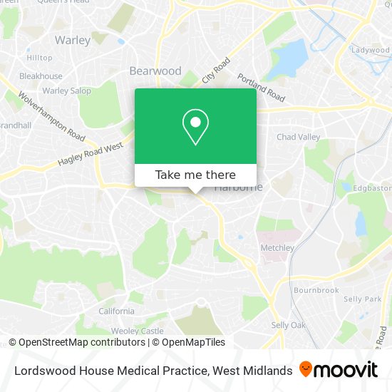 Lordswood House Medical Practice map