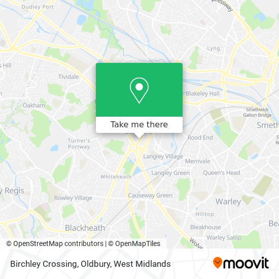 Birchley Crossing, Oldbury map