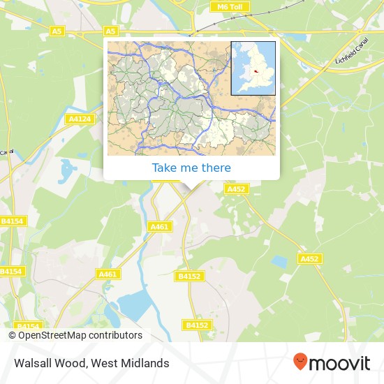 Walsall Wood map