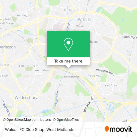 Walsall FC Club Shop map