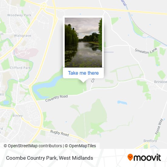 Coombe Country Park map