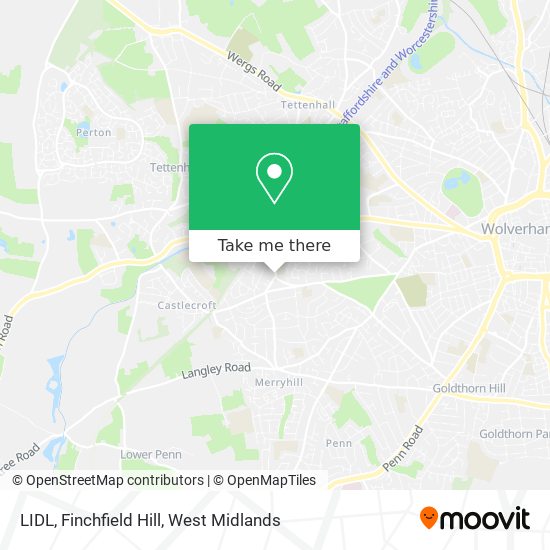 LIDL, Finchfield Hill map