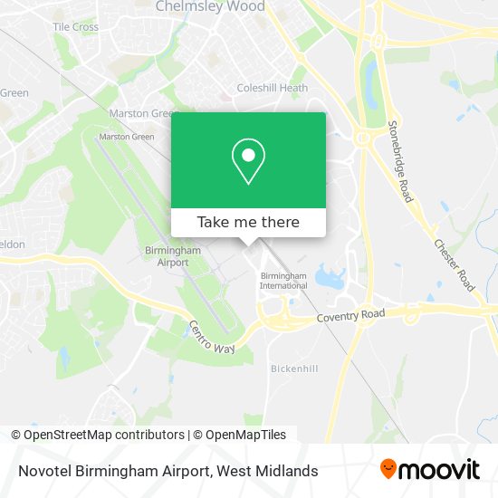 Novotel Birmingham Airport map