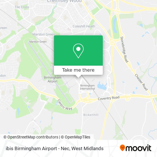 ibis Birmingham Airport - Nec map