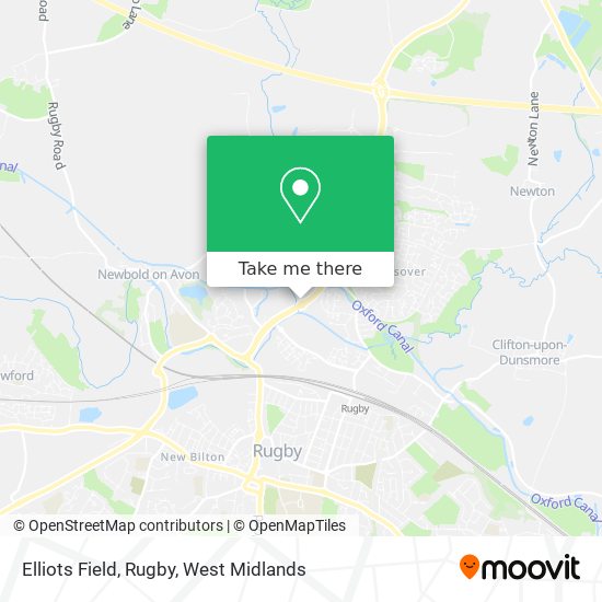 Elliots Field, Rugby map